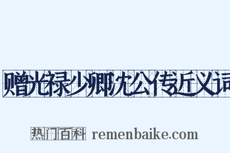 赠光禄少卿沈公传近义词是什么意思的图片